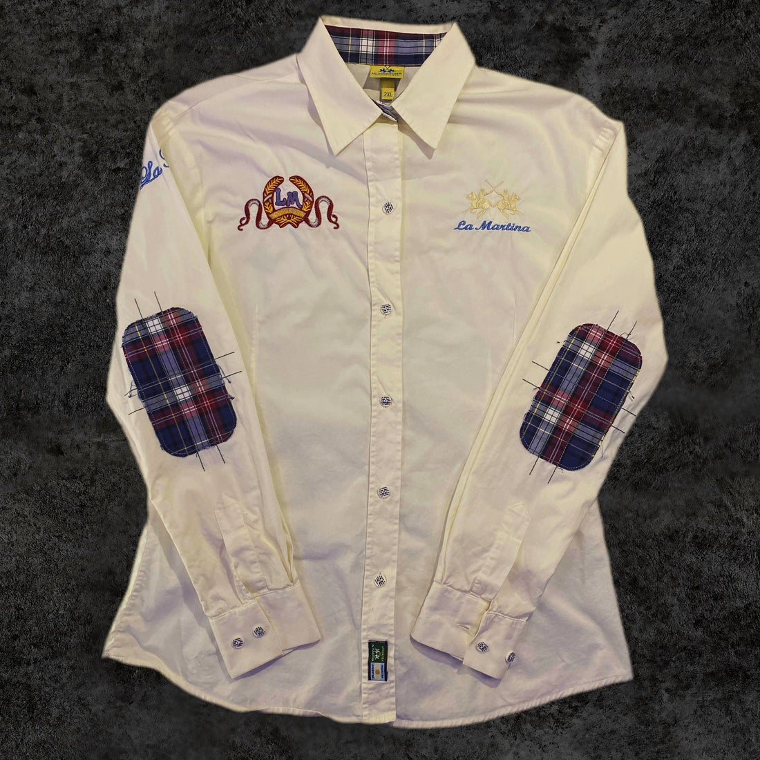 Camisa La Martina Blanca Bordada