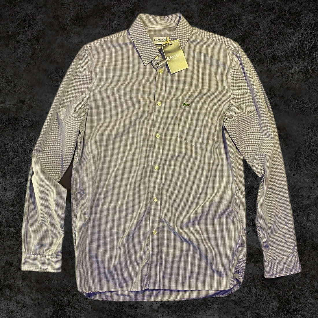 Camisa Lacoste Cuadros Azul Claro