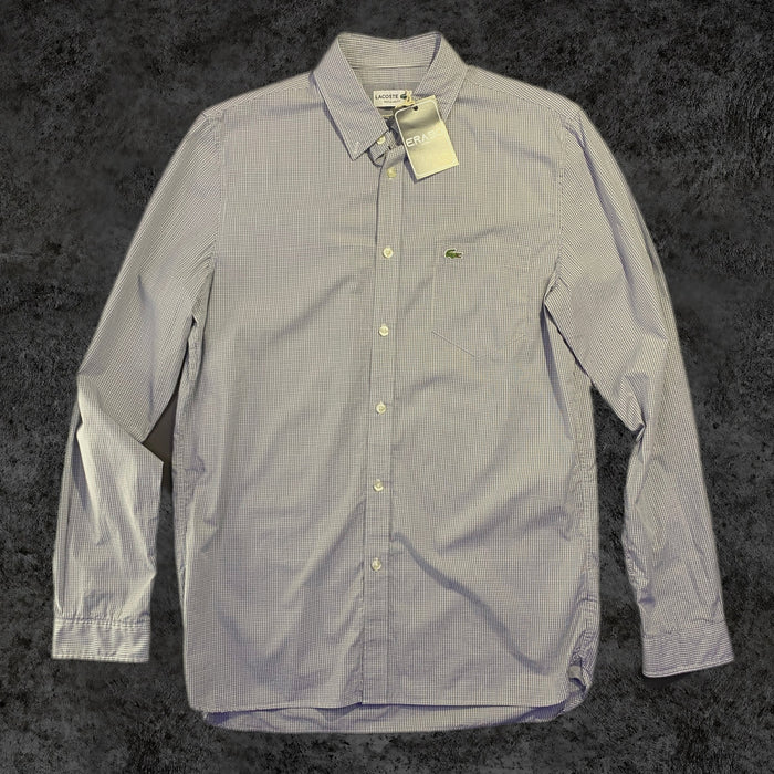 Camisa Lacoste Cuadros Azul Claro