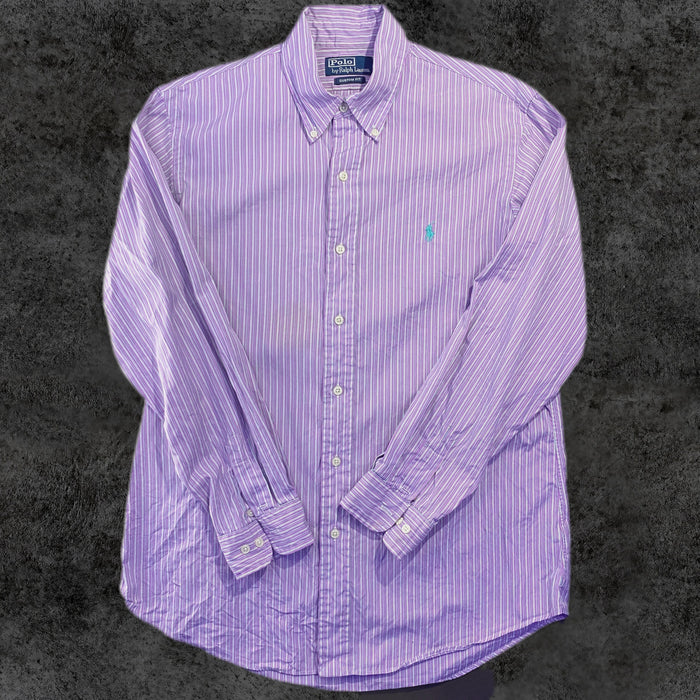 Camisa Ralph Lauren Rayas Lila