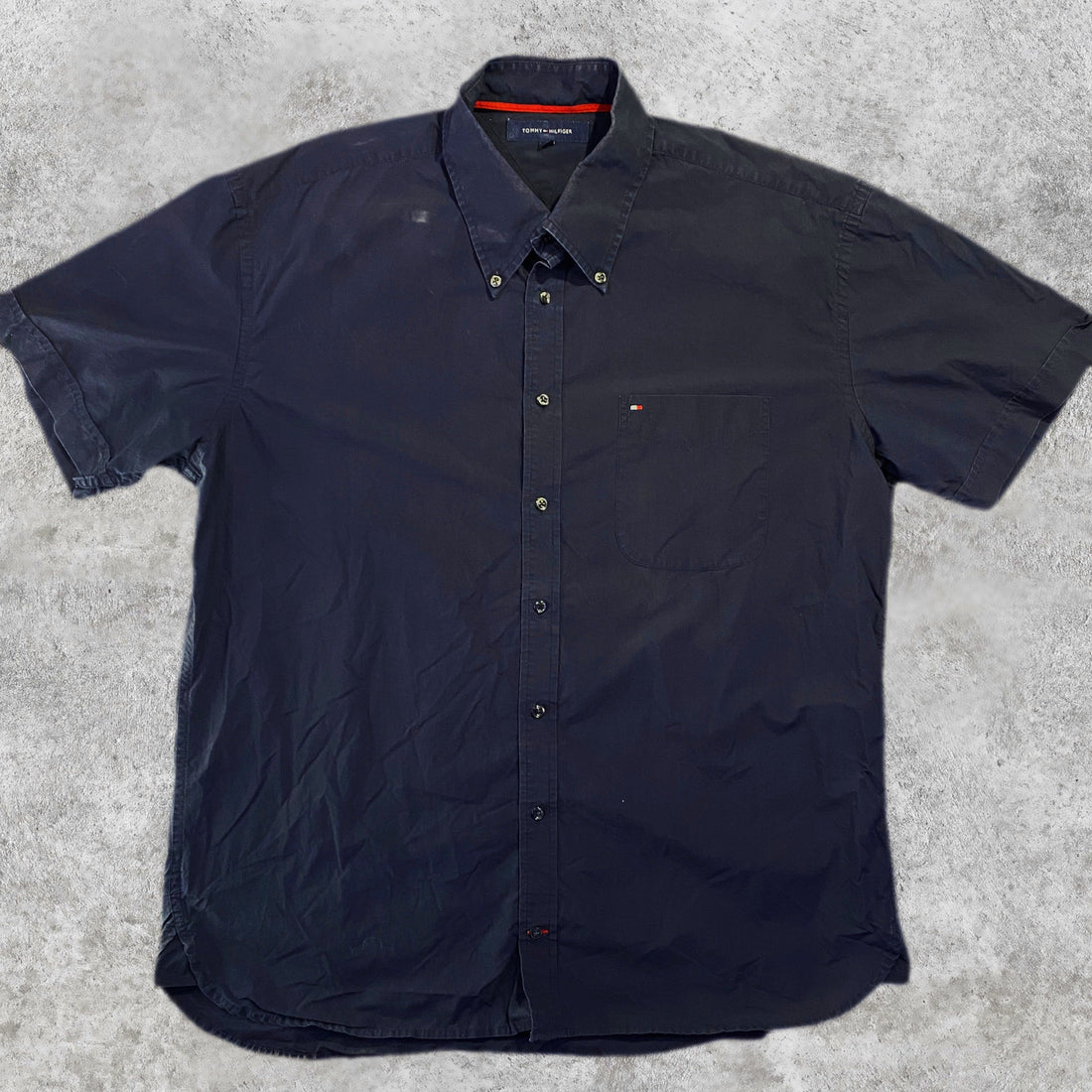 Camisa Tommy Hilfiger Azul Marino Manga Corta