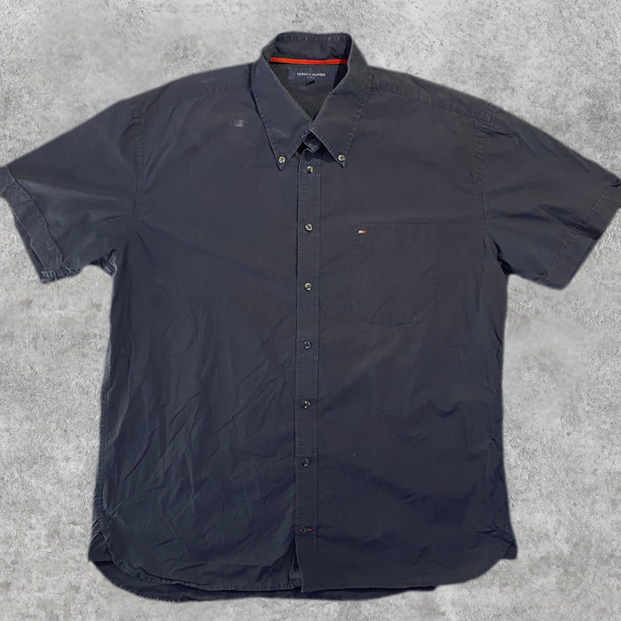 Camisa Tommy Hilfiger Azul Marino Manga Corta