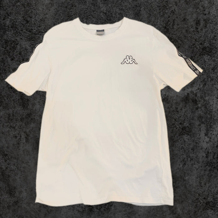 Camiseta Kappa "222 Banda" Blanca con Logo Omini