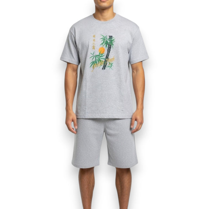 CAMISETA GOLDEN TRIANGLE BAMBOO BORDADO GRIS MELANGE TALLA L