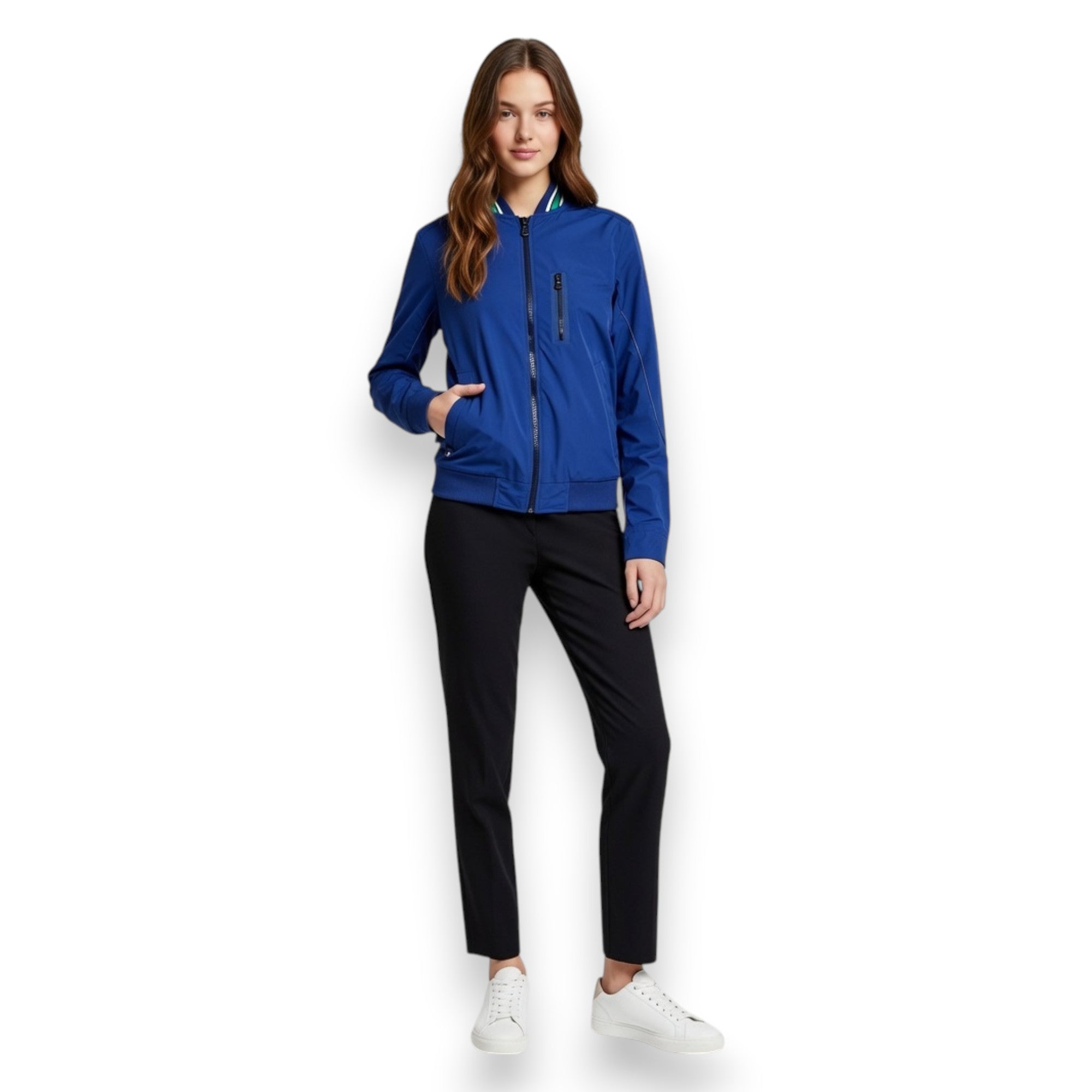 CHAQUETA TOMMY HILFIGER BOMBER AZUL ELÉCTRICO