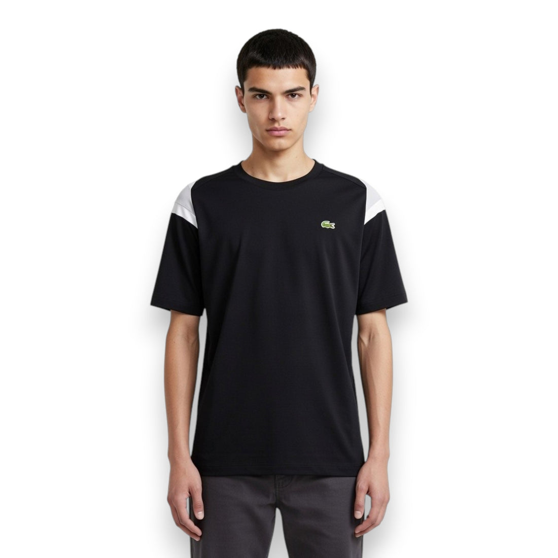 CAMISETA DEPORTIVA LACOSTE NEGRO TALLA L