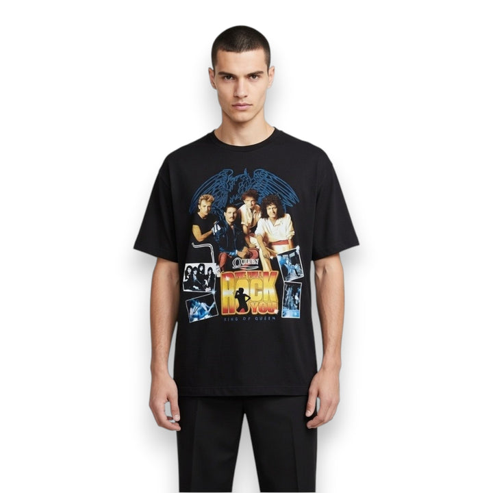 CAMISETA HEAVY METAL "QUEEN WE WILL ROCK YOU" NEGRO XL