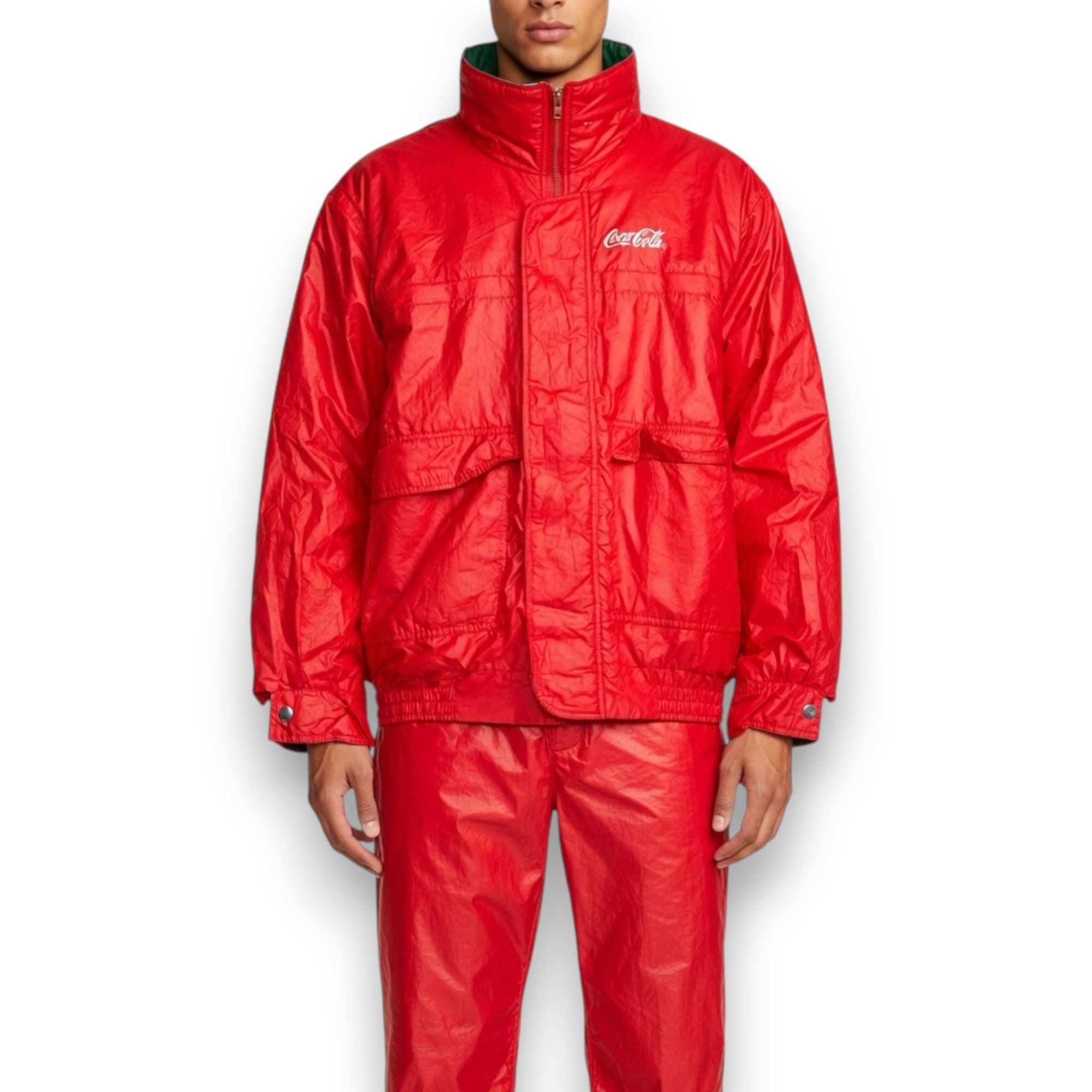 CHAQUETA COCA-COLA ROJO CON VERDE
