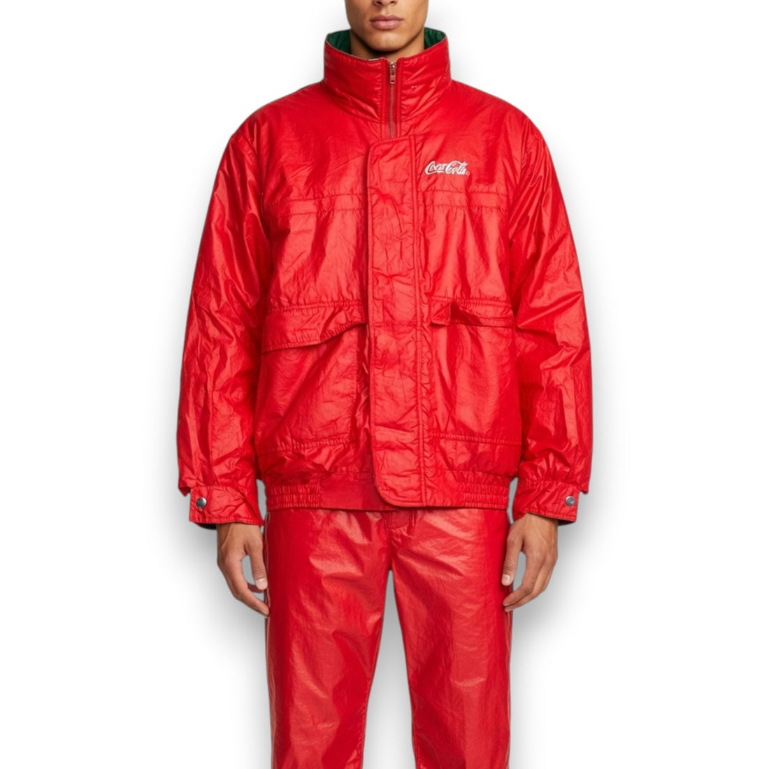 CHAQUETA COCA-COLA ROJO CON VERDE