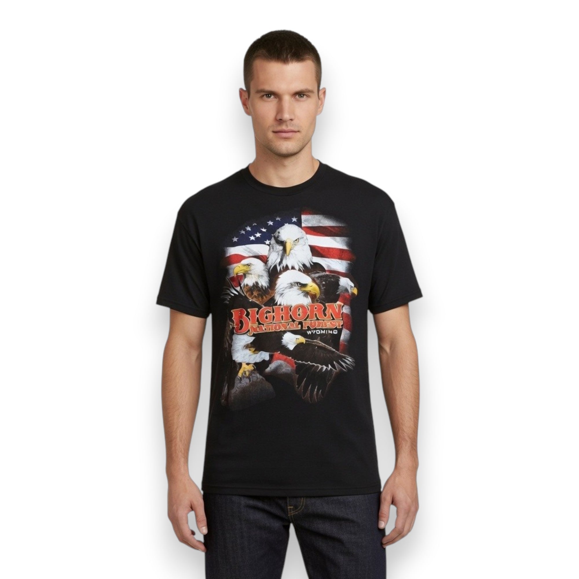 CAMISETA OURAY "BIGHORN NATIONAL FOREST" ÁGUILAS NEGRO