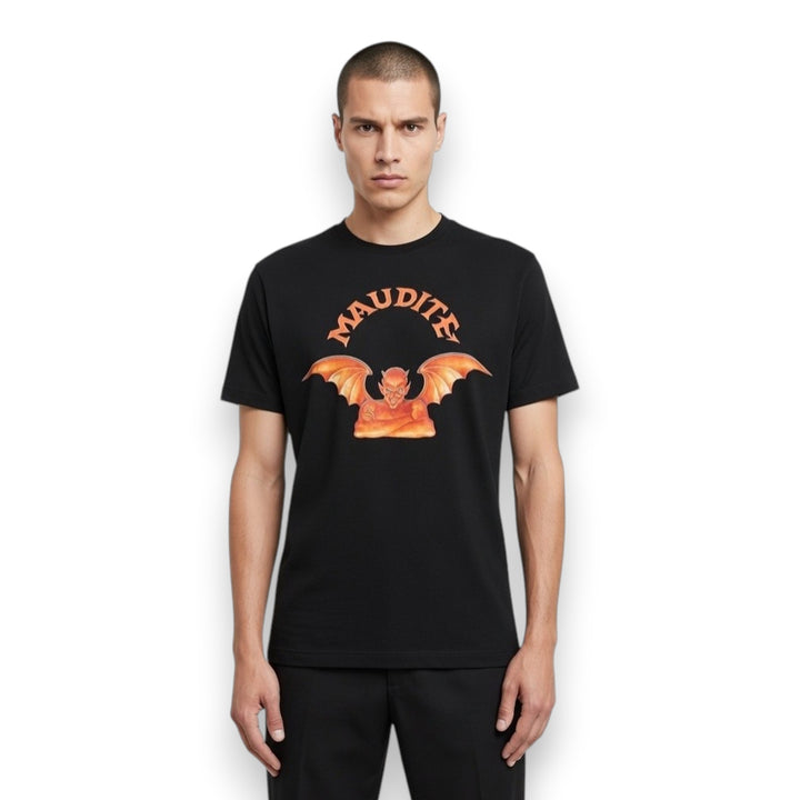 CAMISETA SOL'S "MAUDITE" DEMON BAT NEGRO