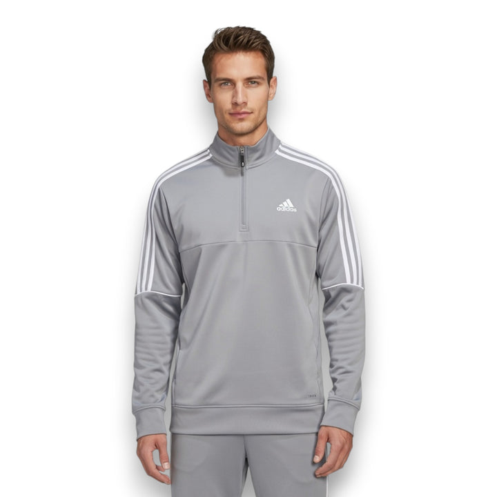 SUDADERA ADIDAS AEROREADY GRIS CON CREMALLERA 1/4