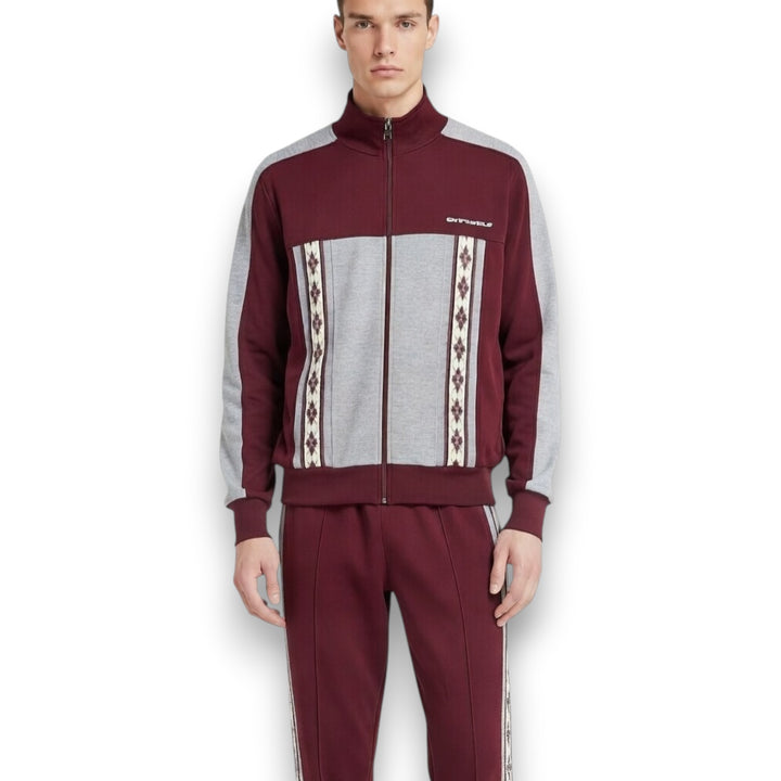 CHAQUETA CAMPAGNOLO VINO Y GRIS