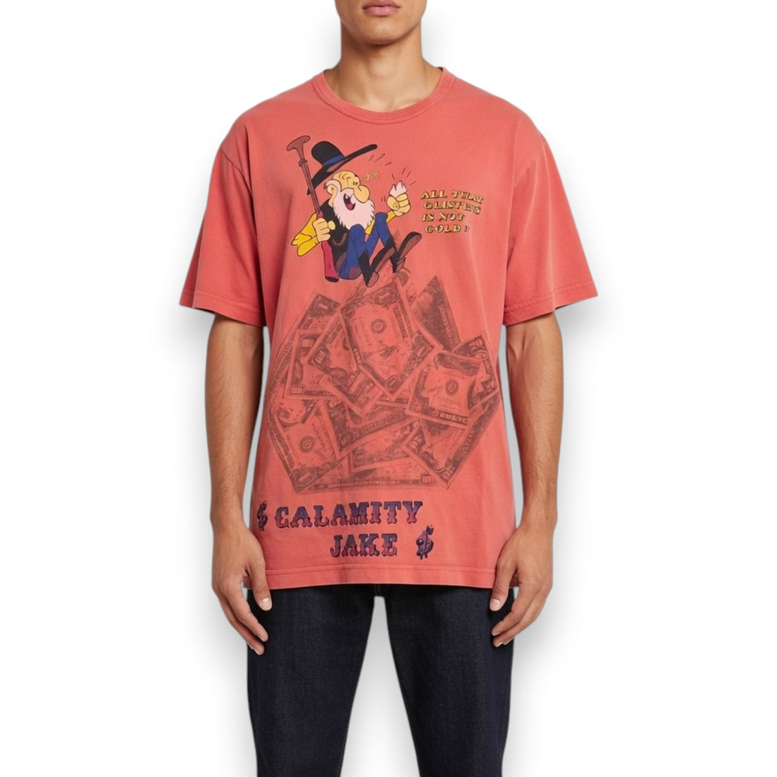 CAMISETA ICEBERG MARRÓN CON PRINT PROSPECTOR