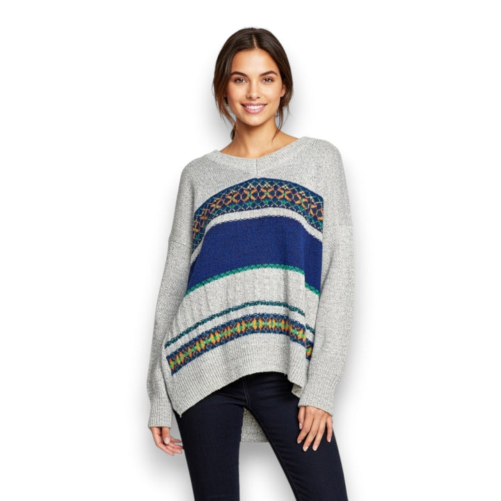 JERSEY VINTAGE OVERSIZE BLANCO OSCURO CON MULTICOLOR