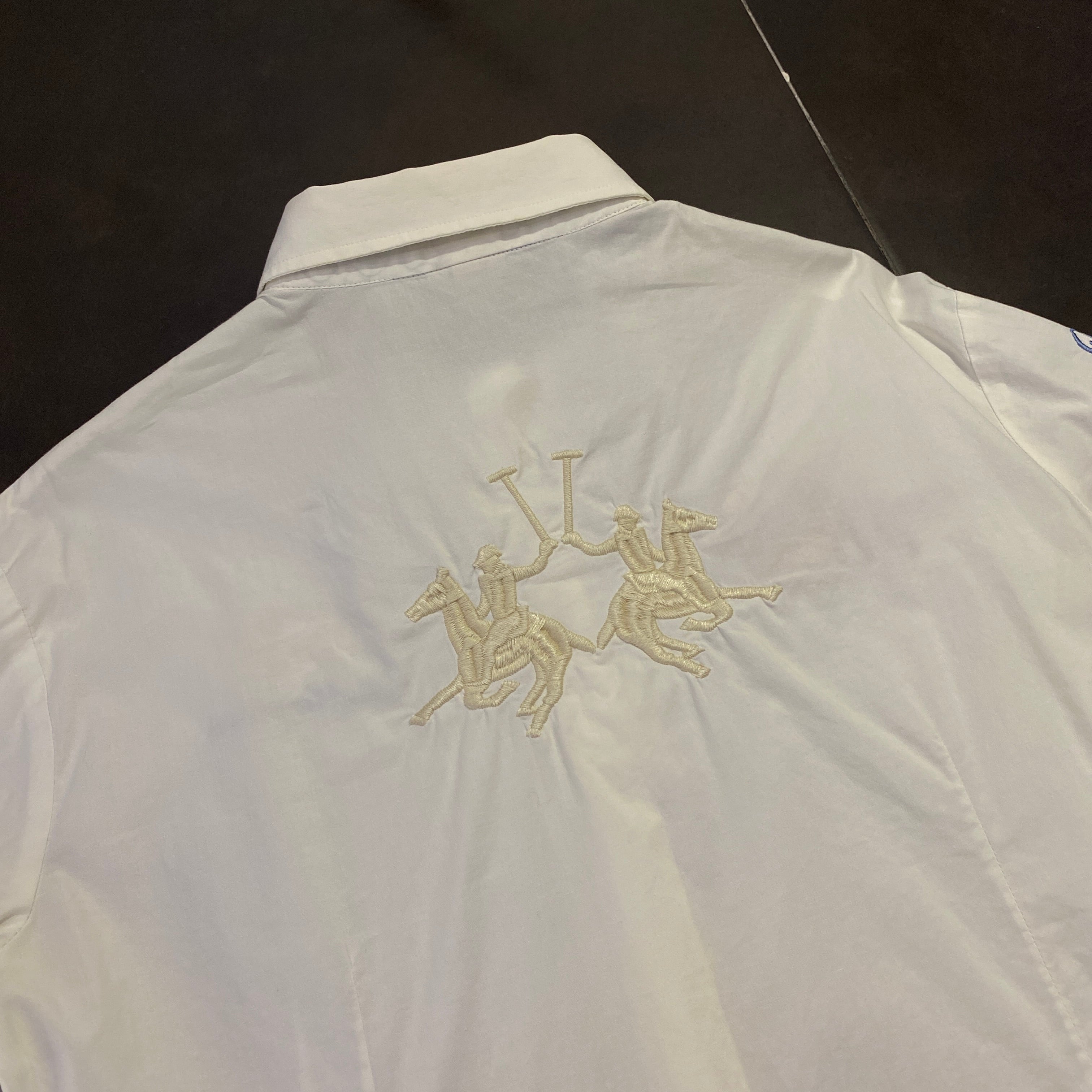 Camisa La Martina blanca bordada - etiqueta