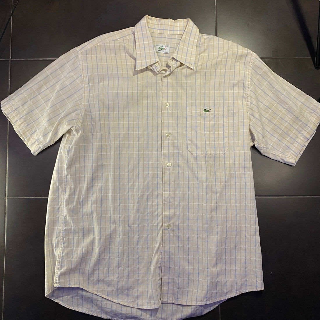 Camisa Lacoste cuadros amarillo - frontal