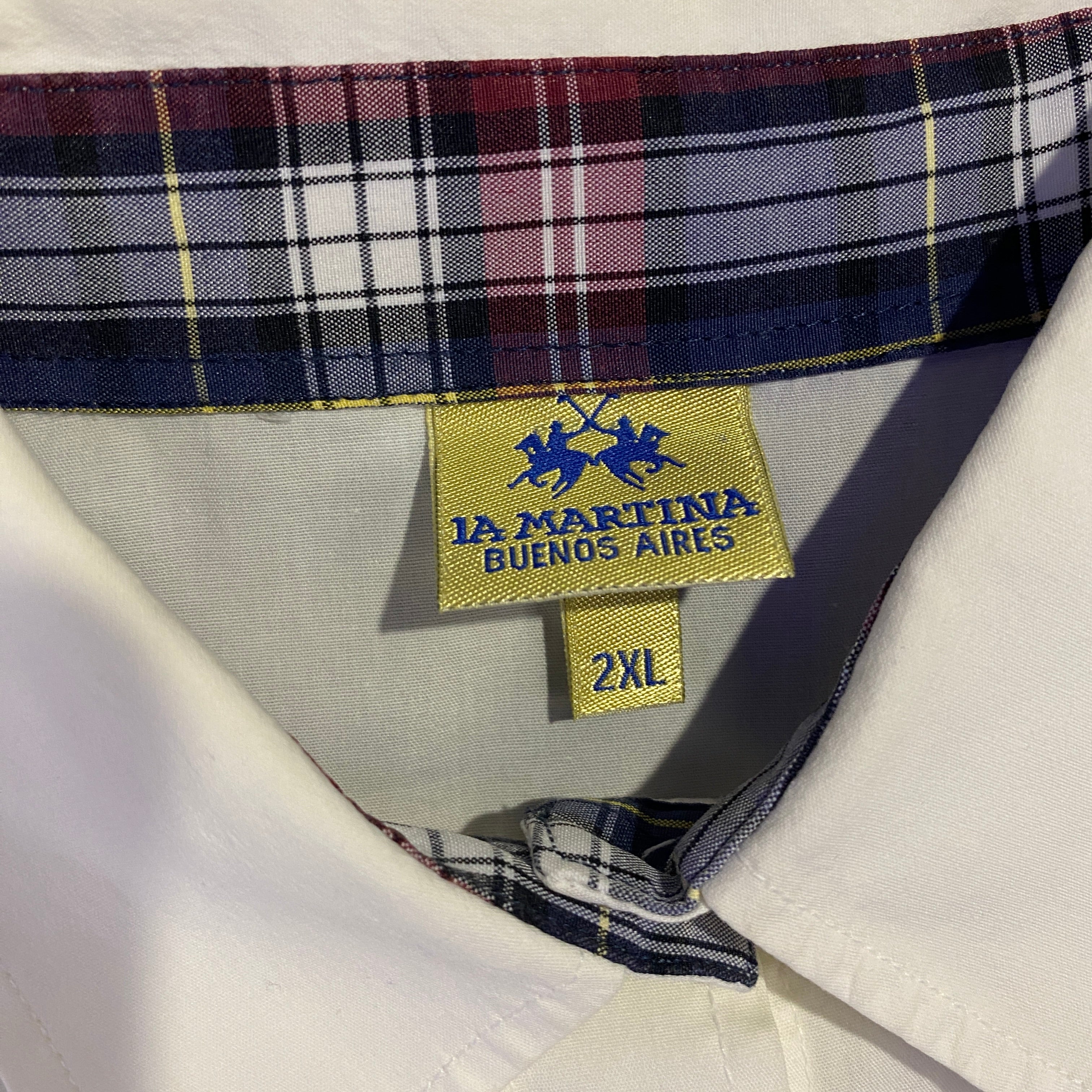 Camisa La Martina blanca bordada - espalda