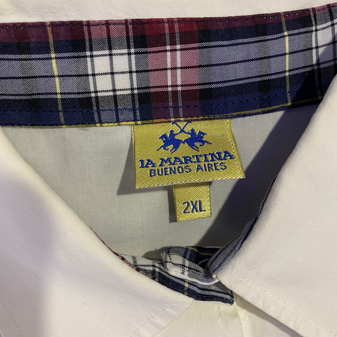 Camisa La Martina blanca bordada - espalda
