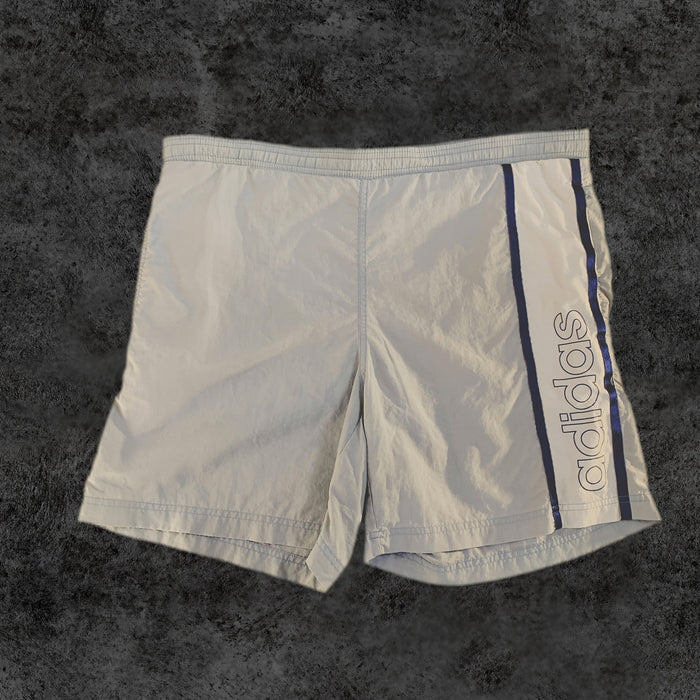 Pantalón Corto Adidas Vintage Nylon Azul Claro