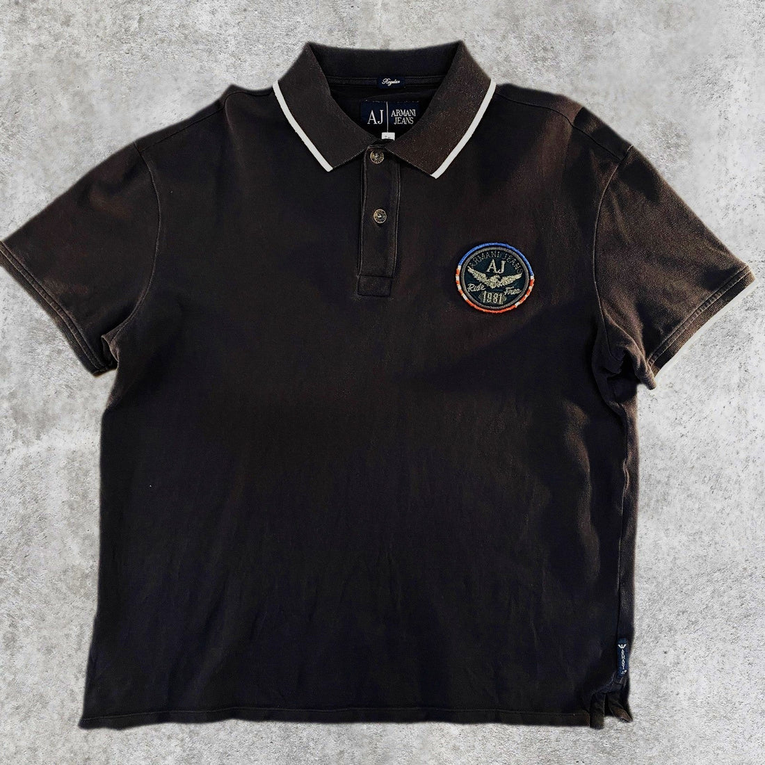 Polo Armani Jeans "AJ Eagle Patch" Azul Marino