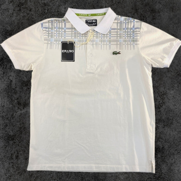 Polo Lacoste Sport Blanco Cuadros