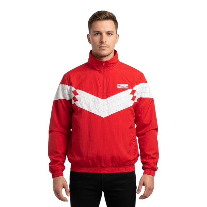 SUDADERA DEPORTIVA WINSTON ROJO CON BLANCO