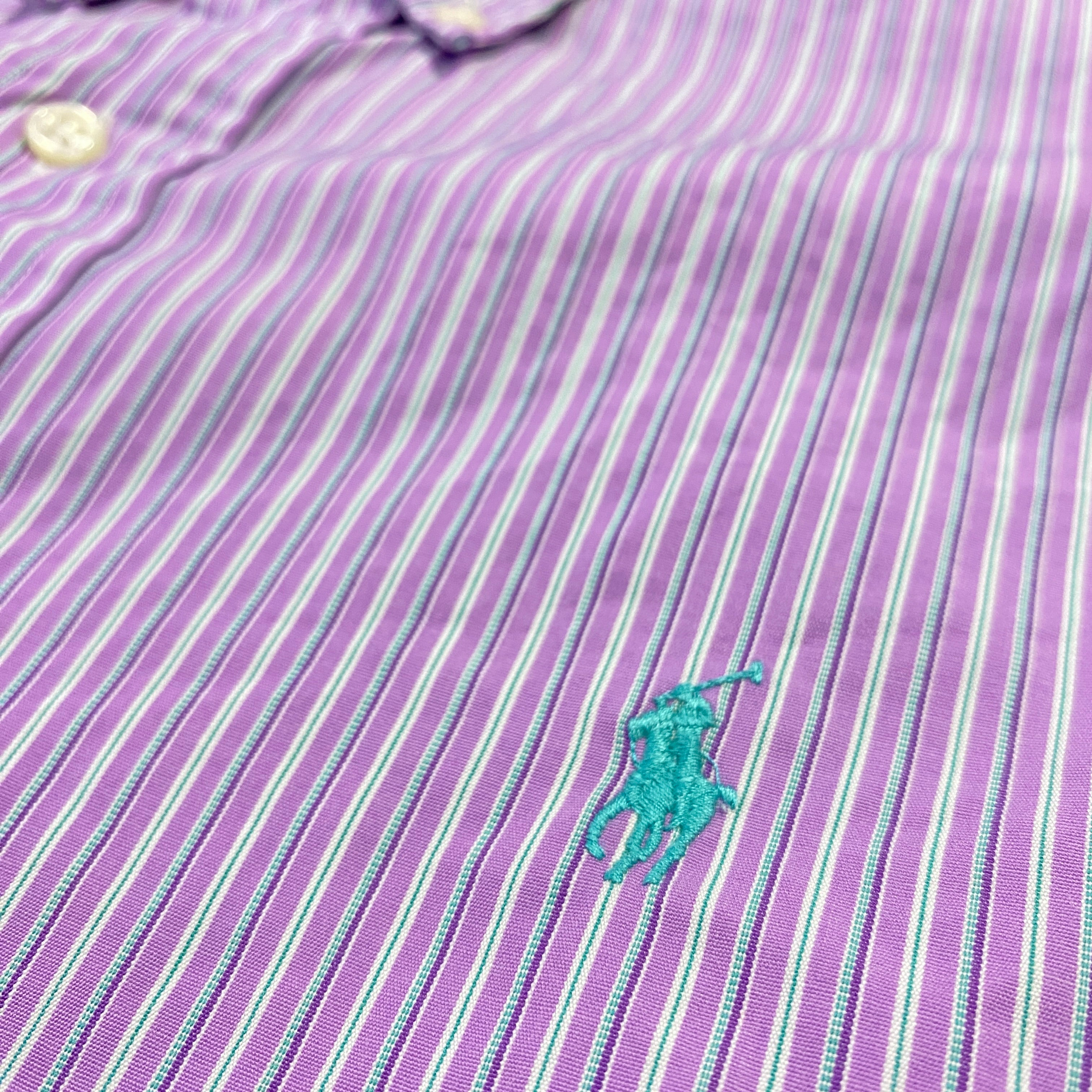 Camisa Ralph Lauren rayas lila - detalle