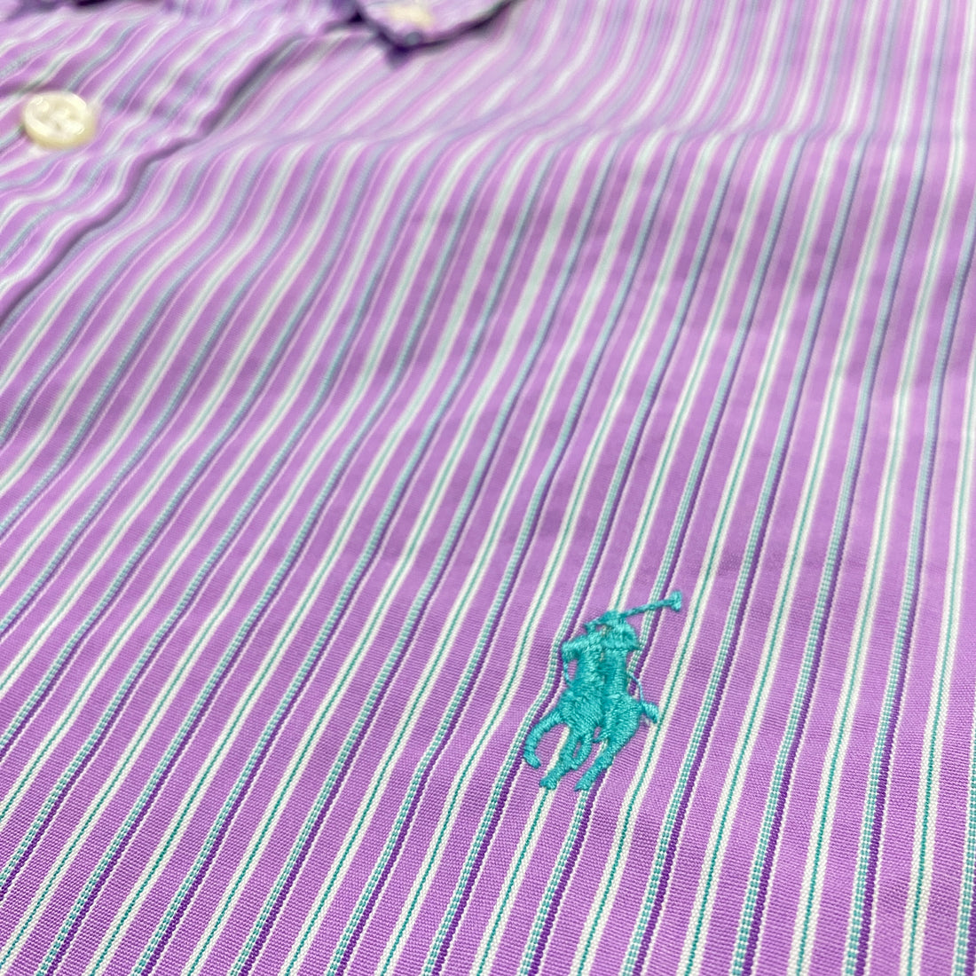 Camisa Ralph Lauren rayas lila - detalle