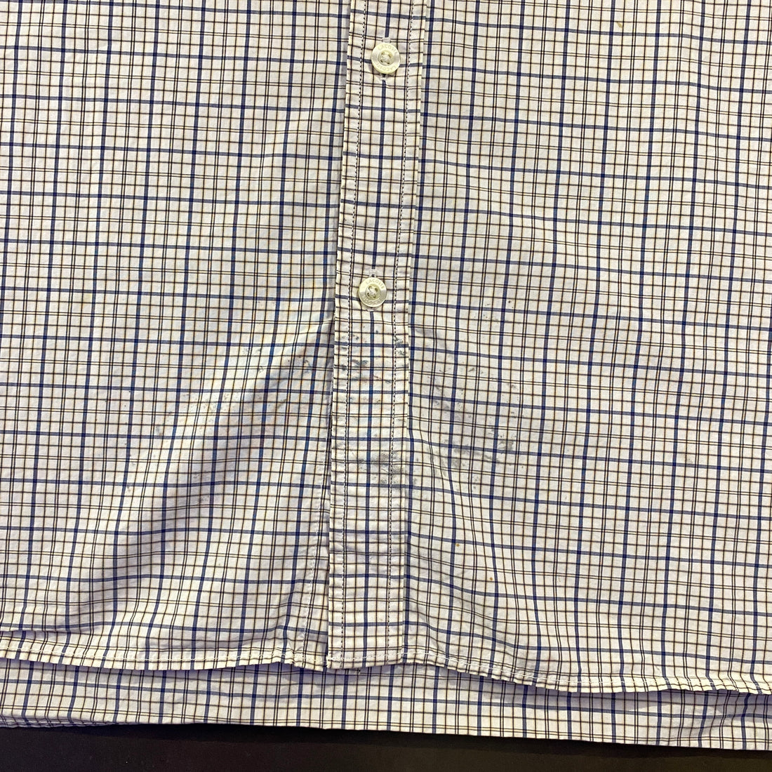 Camisa Lacoste cuadros crema - detalle